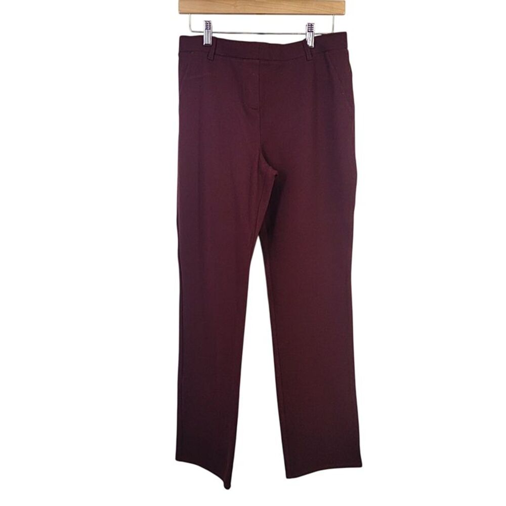 Quince Women Ultra-Stretch Ponte Straight Leg Purple Pants L